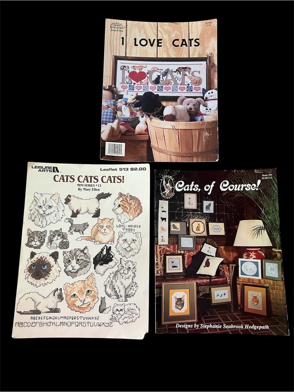 Cats Lover’s Vintage Cross-Stitch Pattern Booklets